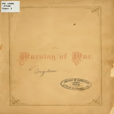 The warning of war , a poem delivered before the, united societies of dartmou...