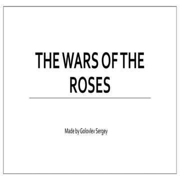 The wars of the roses