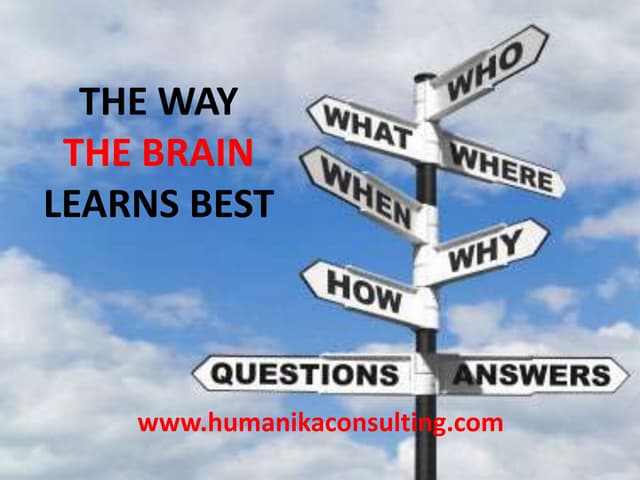 The way the brain learns best