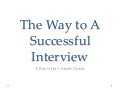 The Way to a Successful Interview