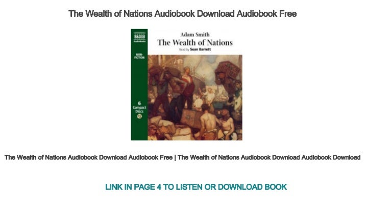 The Wealth of Nations Audiobook Download Audiobook Free