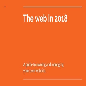 The web in 2018