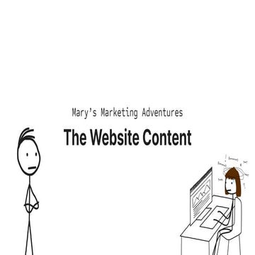 Mary's Marketing Adventures | The Website Content