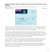 British Virgin Islands Enquiry Asks for Direct Rule from Britain