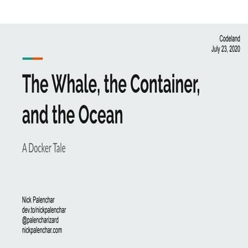 The whale, the container, and the ocean