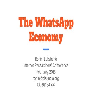 The WhatsApp economy