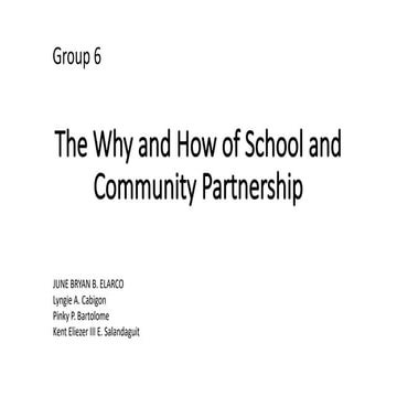Building Effective School and Community Partnerships for Education ...