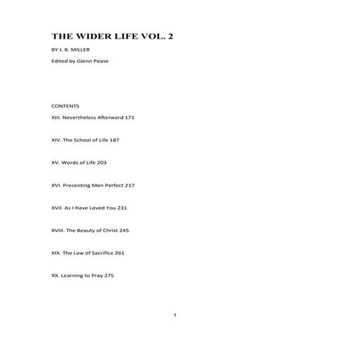 The wider life vol. 2