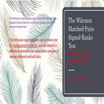 The wilcoxon matched pairs signed-ranks test