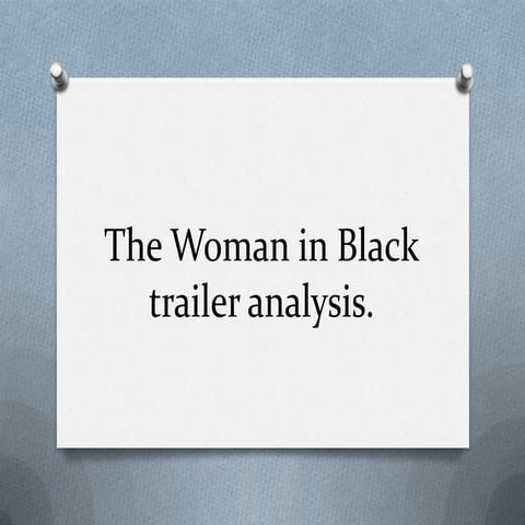 The woman in black trailer analysis