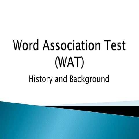 The word association test