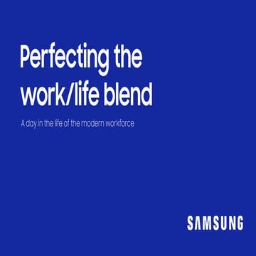 Perfecting the work/life blend | PDF