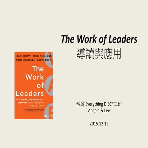 《The Work of Leaders》導讀與應用
