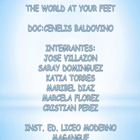 The world at your feet