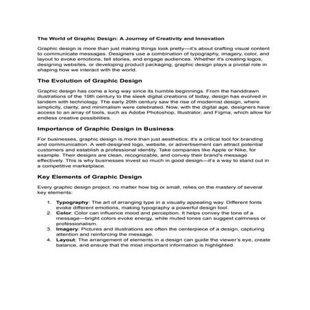 "Creative & Professional Graphic Design Services – Custom Logos, Branding, an...