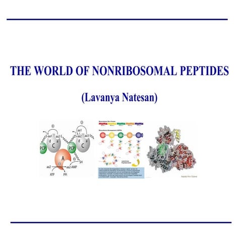 The World of Nonribosomal Peptides
