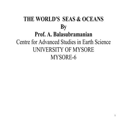 The world's  seas & oceans