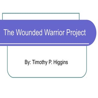 The wounded warrior project by timo...