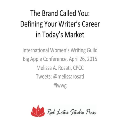 The writer's brand called you for the International Women's Writing Guild Con...