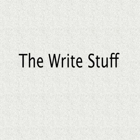 The write stuff essay
