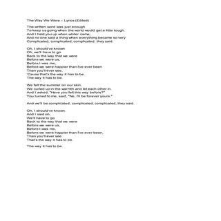 The Way We Were - Edited