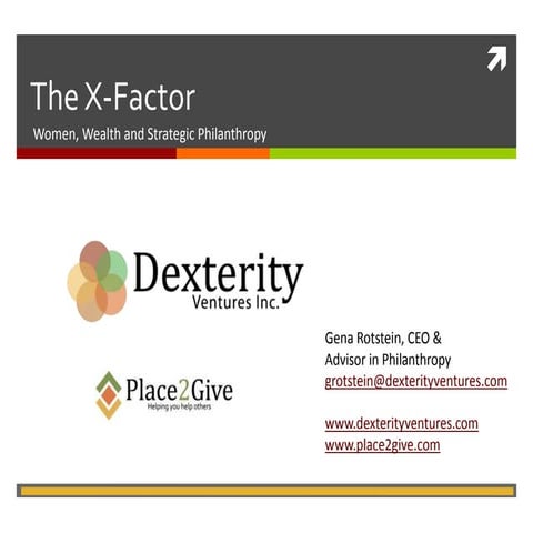 The X-Factor: Women, Wealth and Strategic Philanthropy