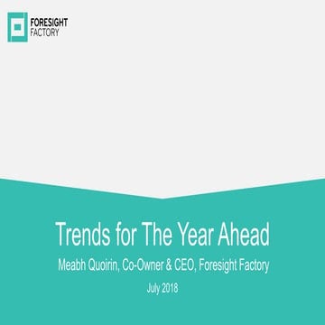 Open Lecture:  Marketing Trends for 2019 with Meabh Quoirin