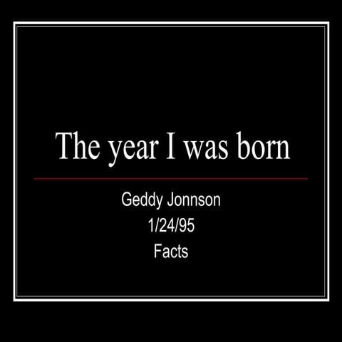 The year I was born | PPT | Video Gaming
