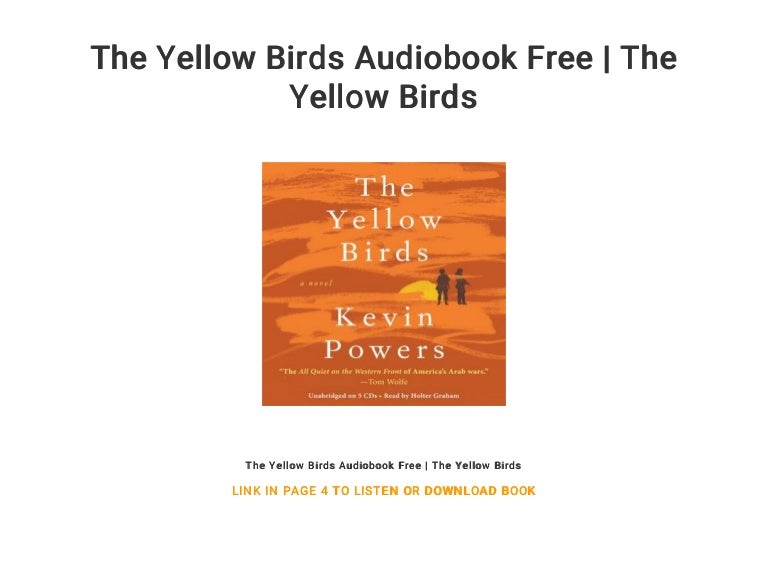 The Yellow Birds Audiobook Free The Yellow Birds