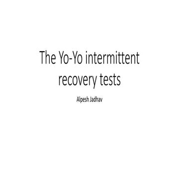 The yo yo intermittent recovery tests