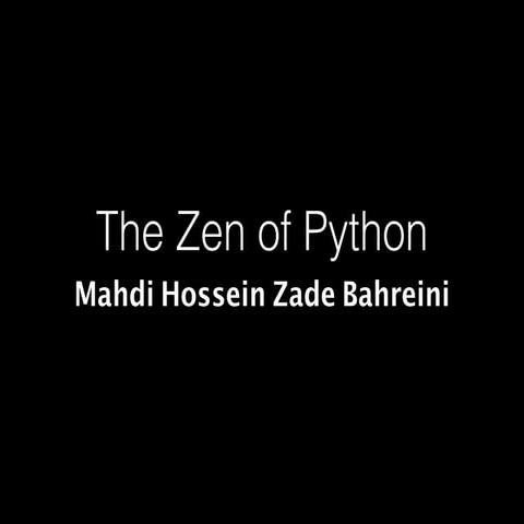 The Zen of Python in Persian | PPT