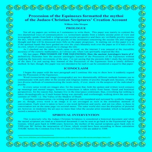Precession of the Equinoxes formatted the mythoi of the Judaeo Christian Scri...