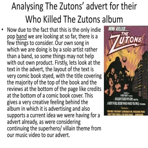The zutons’ ad
