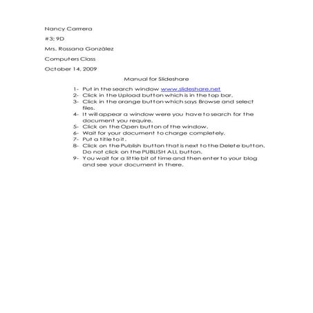 Manual for slideshare