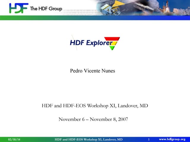 HDF Explorer Update and demo