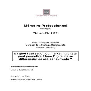 Mémoire Professionnel  - En quoi l’...