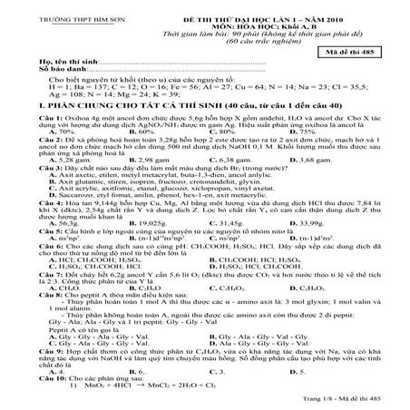 Thi bd đh hoa 485