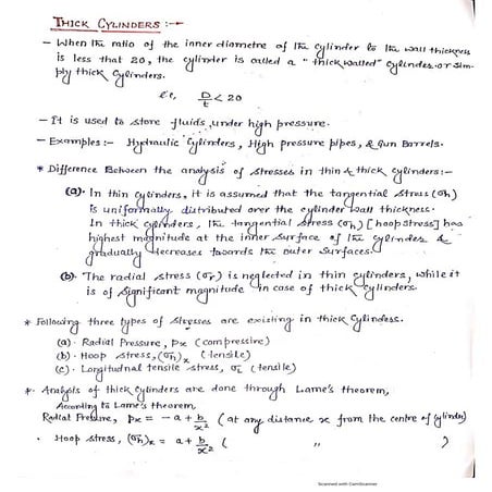Thick cylinder and sphere pv