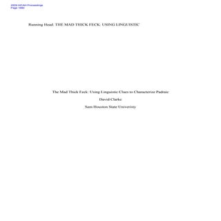 The Mad Thick Feck: Using Linguisti...