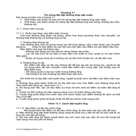 Thi cong lap dat duong ong cap nuoc va thoat nuoc