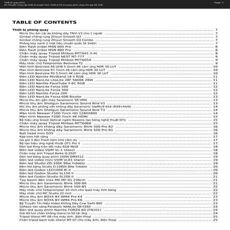 Thiet bi phong quay CATALOG | PDF