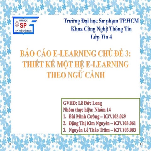 Thiết kế hệ e-learning theo ngữ cảnh_CD3
