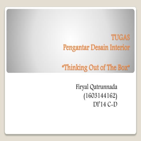 How to thinking out of the box | PPT