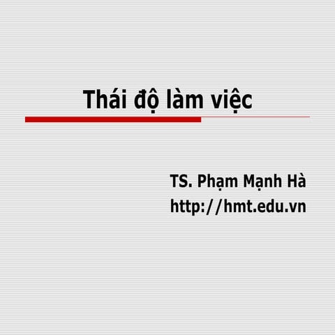 Thái độ làm việc
