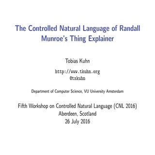 The Controlled Natural Language of ...