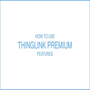 How To ThingLink Premium Features