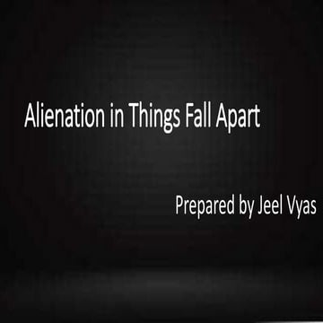 Conflicts in 'Things Fall Apart' | PPTX