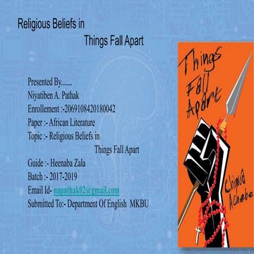 Things fall apart religious perspective