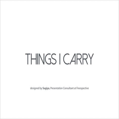 Things I Carry