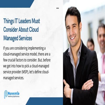 Things IT Leaders Must Consider About Cloud Managed Services 